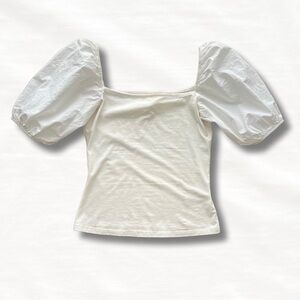 H&M White Puff Sleeve Blouse